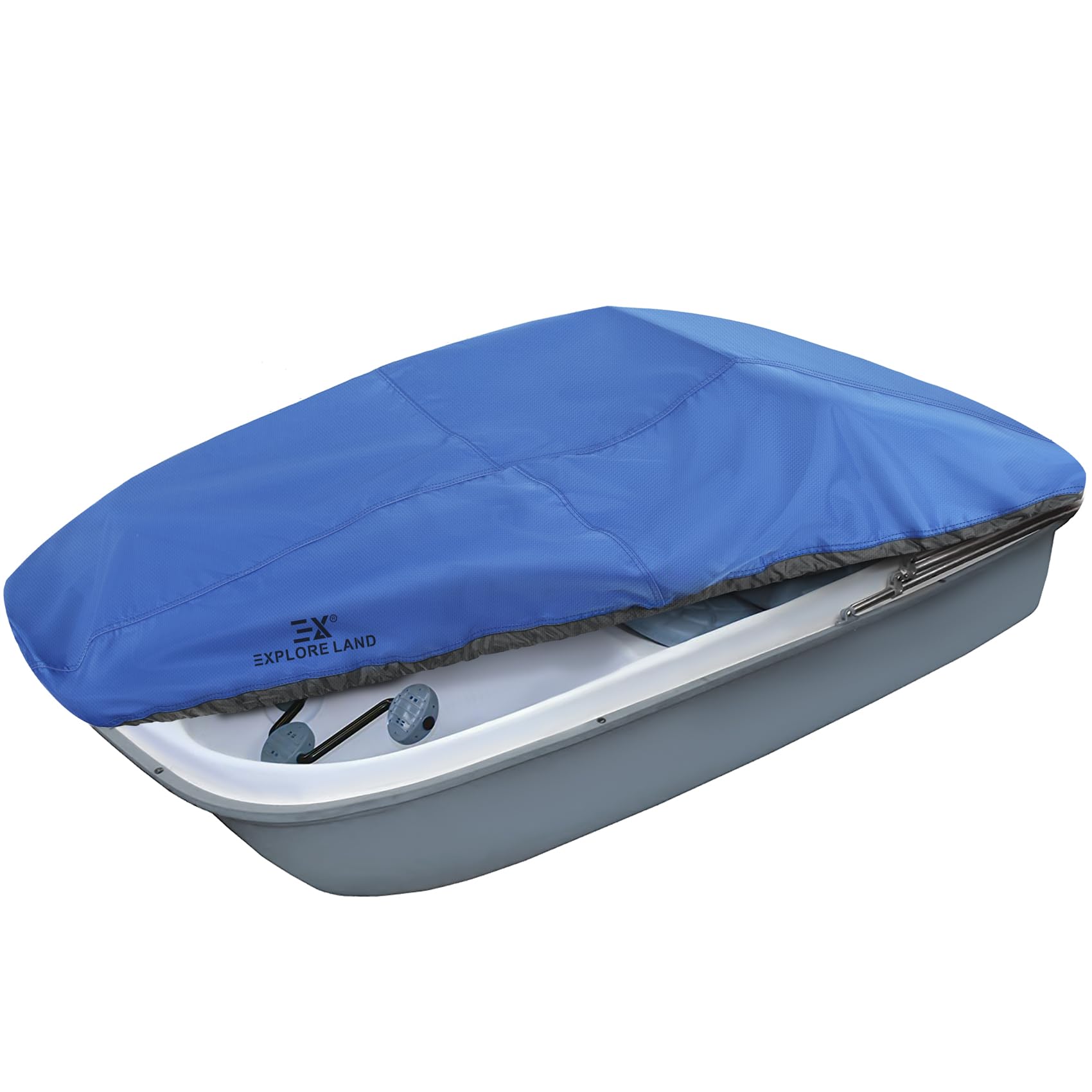Explore Land Fade Resistant Pedal Boat Cover - Waterproof 600D Heavy Duty Outdoor 3 or 5 Person Paddle Boat Protector, Blue