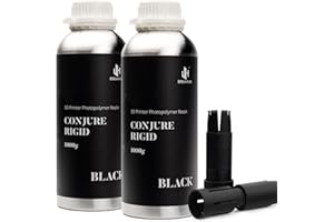Chitu Systems Conjure Rigid Resin with Engineering-Like Features for Functional Gadgets Resin Printing, Low Shrinkage for Articulated Figure LCD 3D Printing (Black, 2000g)