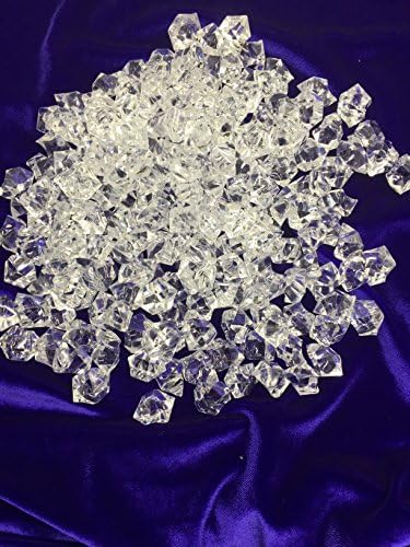 Acrylic Clear Ice Rock Gems for Vase Fillers, Table Scatter, Event, Wedding, Photography Props, Arts &amp; Crafts. T.W. NOVELTY (615, 1" Long)