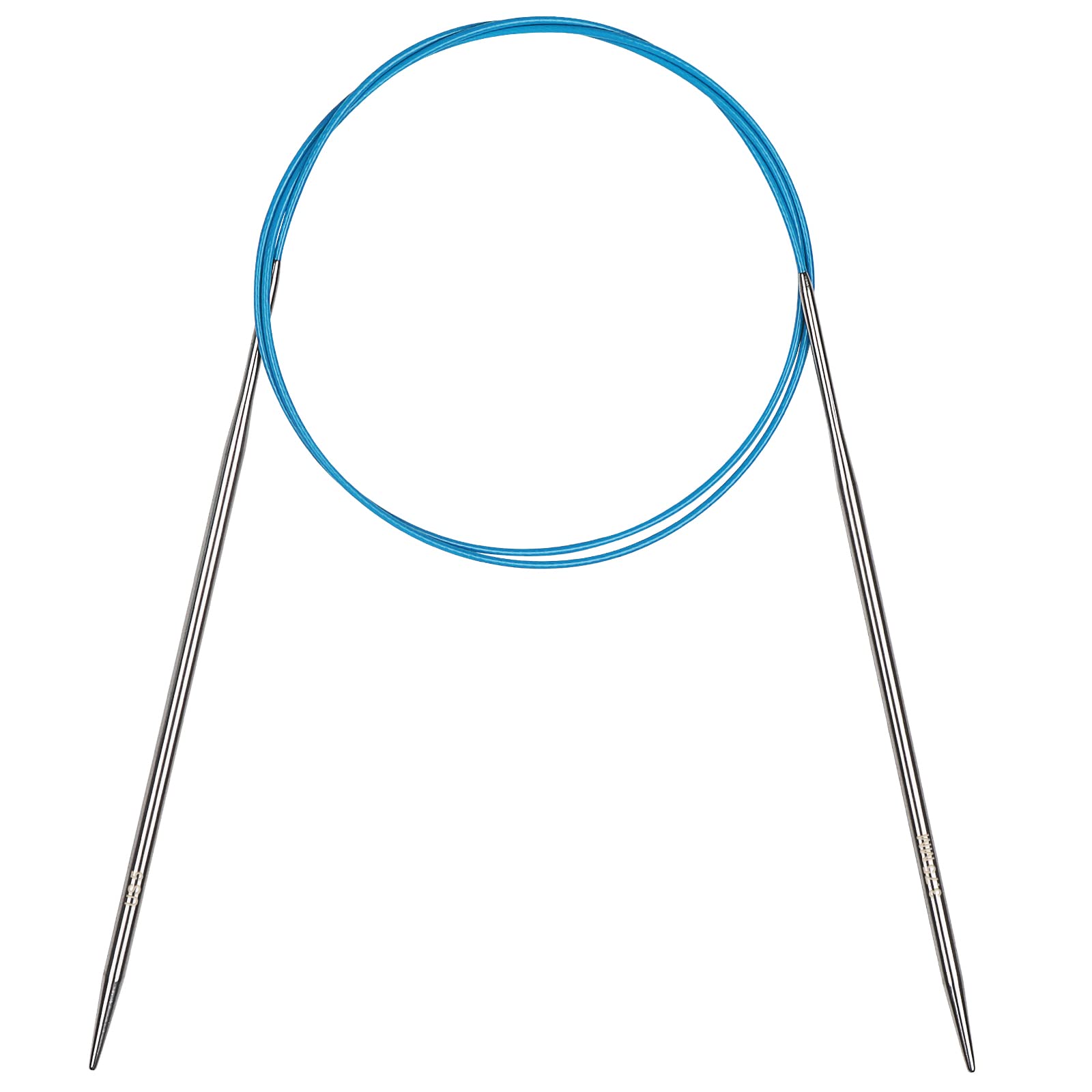 Aeelike 3.75mm Circular Knitting Needles 100cm, Metal Circular Needles with Flexible Cable, Fixed Stainless Steel Knitting Pins, Long Round Knitting Needles for Blankets Large Projects, Size US 5