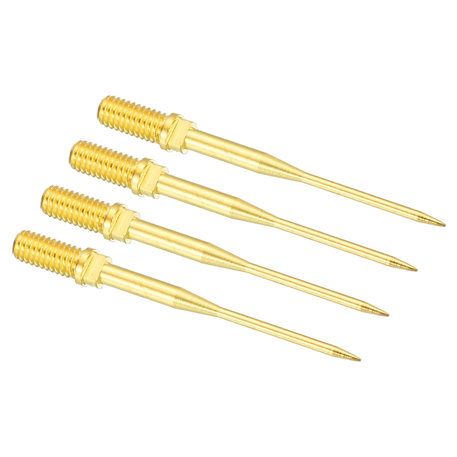 PATIKIL 1mm Test Probe Pins, 4 Pcs Copper Multimeter Test Lead Extention Sharp Probe Pin Tip Needle for Electrical Circuit Test Measurement, Gold