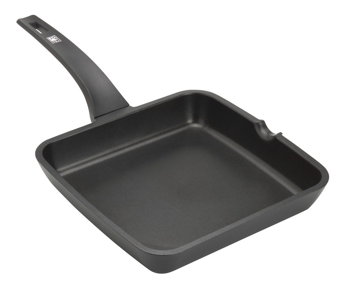 Braisogona Efficient Aluminium Square Grill Pan with Handle, 22 cm