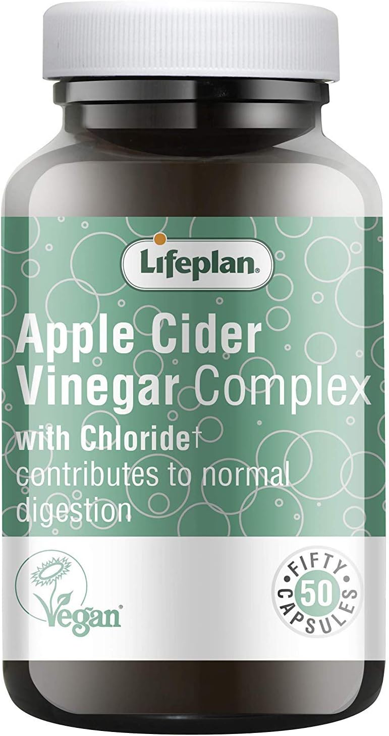 Lifeplan Apple Cider Vinegar Complex Capsules x 100. Award Winning Product. with sea kelp, Dandelion & Burdock