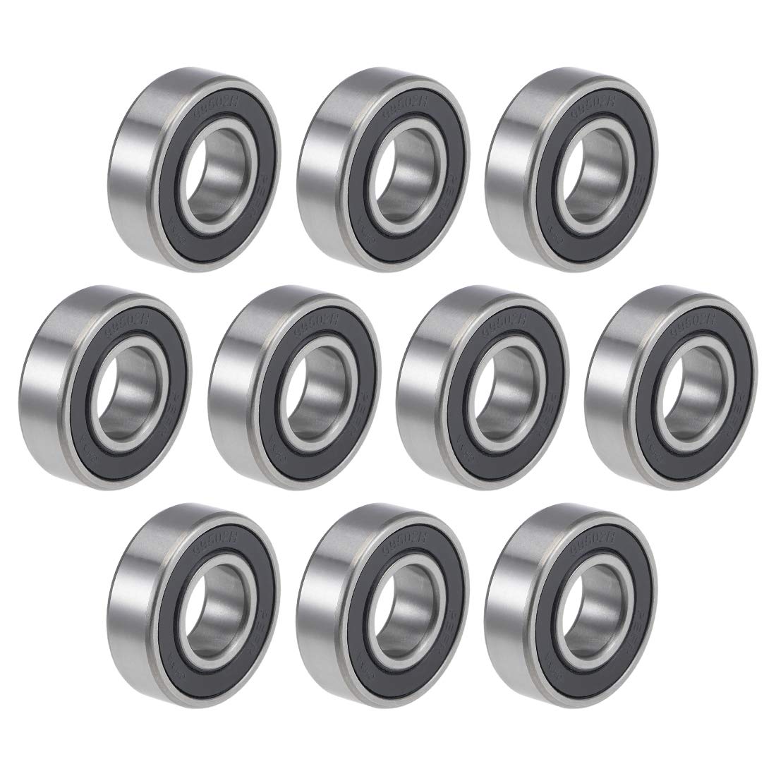 sourcing map 99502H-2RS Deep Groove Ball Bearings 5/8-inch Inner Dia 1-3/8-inch OD 11mm Bore Double Sealed Chrome Steel Z2 10pcs