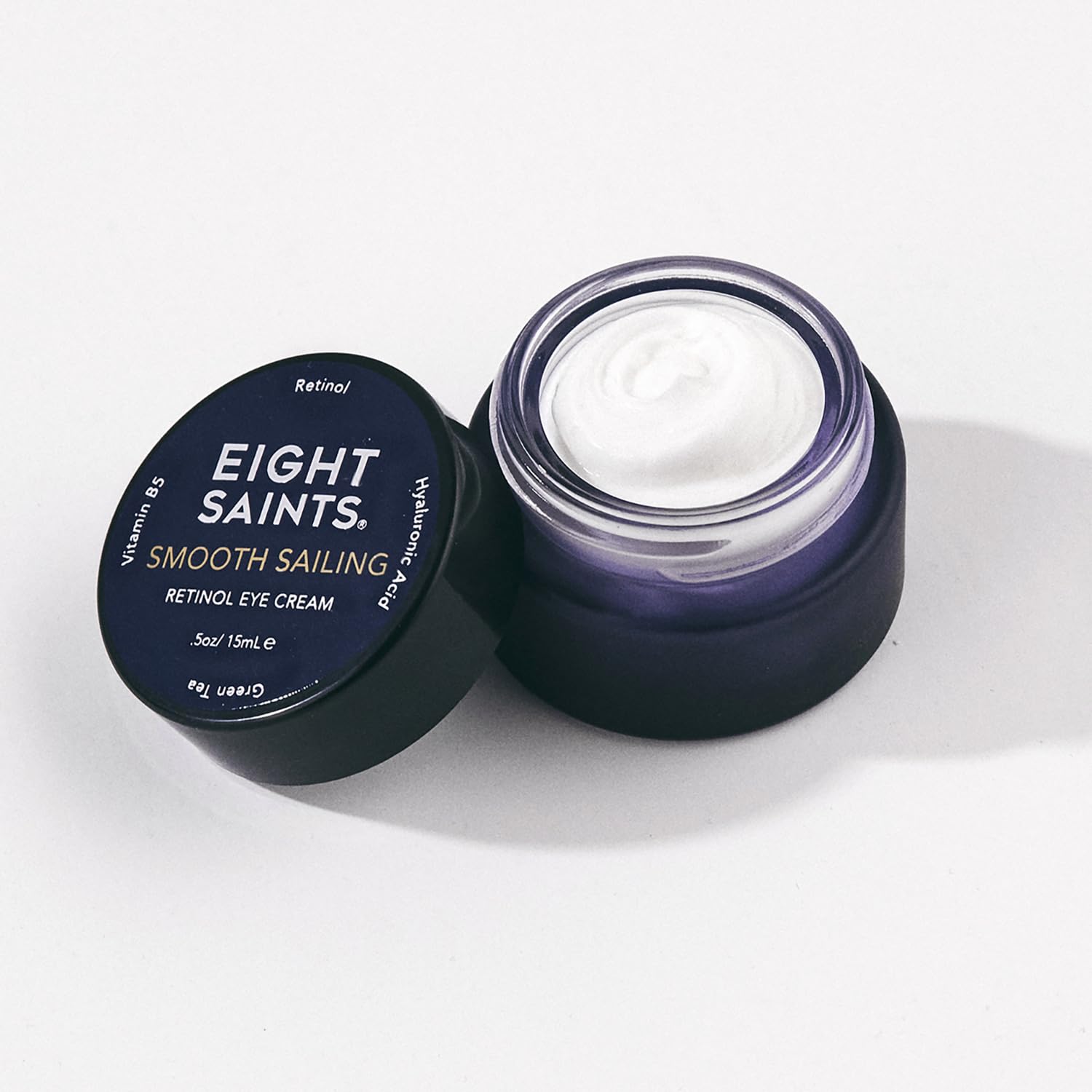 Eight Saints Retinol Eye Cream, Natural & Organic, For Smoothing Fine Lines and Wrinkles and Improve Skin Tone, 0.5 Ounces