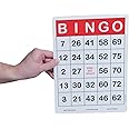 S&S Worldwide Jumbo Bingo Cards. Easy to Read Cards with Large 5/8" H Numbers. 8-1/4" x 11-1/4" Cards are Coated to be Spill Resistant. Pack of 100.