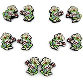 10Pcs Silicone Shaped Beads Frog Beads Funny Frog Shaped Beads Cartoon Silicone Focal Beads for Keychain Making Lanyard Necklace DIY Crafts Beads