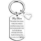 Davrock Mom Gifts From Daughter Son Valentine's Day for Mom Keychain Mother’S Day Gift for Moms Birthday Gift Ideas Mama Keychain