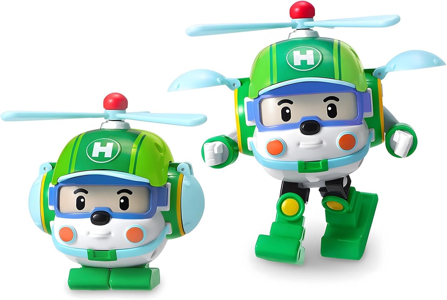 Robocar Poli Silverlit 54207 Heli by Transformable Figure, Robot or Car, 10 cm, Green, from 3 Years