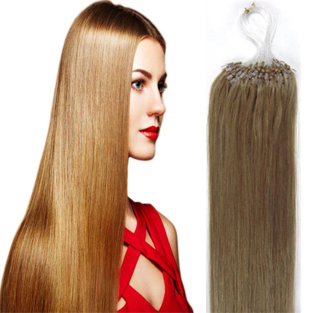 Amazon Com Straight Remy Loop Micro Ring Beads Tipped Human Hair