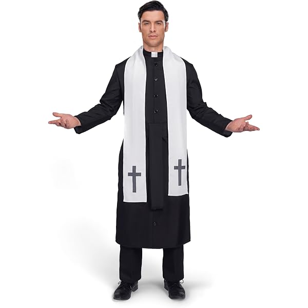 RG Costumes Deluxe Priest Robe – Herren Priester-Kostüm Für Halloween & Mottopartys