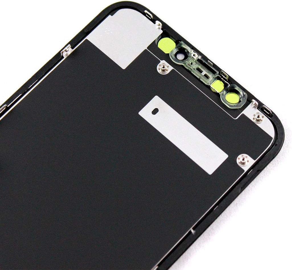 Ace Tech Compatible with iPhone XR LCD Screen Replacement 6.1 inch (Model A1984, A2105, A2106, A2108) Touch Display digitizer Repair kit Assembly Metal Backplate preinstalled