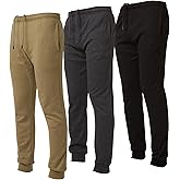 Ultra Performance 3 Pack Mens Lightweight Joggers for Men Casual Lounge Jogger Sweatpants with Pockets (SM - 4X)