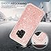 Samsung Galaxy S9 Glitter Case for Girls Women, LeYi Bling Cute Design [PC Silicone Leather] Dual Layer Heavy Duty Protective Phone Case for Galaxy S9 TP Rose Gold