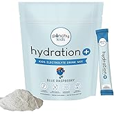Hydration+ Electrolyte Drink Mix for Kids – Sugar Free, Immune & Bone Support with Vitamin D, Zinc & K2 – Blue Raspberry, 20 Stick Packs