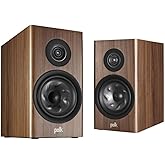 Polk Audio Reserve R200 Large Bookshelf Speaker for Dynamic, Detailed Home Theater Audio, 1" Pinnacle Ring Tweeter & 6.5" Turbine Cone Woofer, Dolby Atmos & IMAX Enhanced, Wall Mountable, Brown
