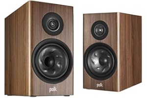 Polk Audio Reserve R200 Large Bookshelf Speaker for Dynamic, Detailed Home Theater Audio, 1" Pinnacle Ring Tweeter & 6.5" Turbine Cone Woofer, Dolby Atmos & IMAX Enhanced, Wall Mountable, Brown