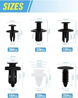 JatilEr 100 Pcs Car Trim Clips Universal Push Rivets Nylon Fasteners 6 Sizes view 2