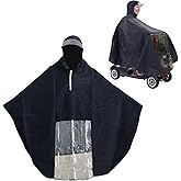 MENURSY Mobility Scooter Rain Cover - Hooded Wheelchair Protective Poncho, Outdoor Rain Cape Sheild, 64"" x 69"",1 Pcs