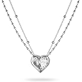 D-POW Heart Necklace for Women Sterling Sliver Necklace for Women Pendant Necklace Dainty Layering Necklaces Jewelry for Women Birthday Gifts