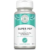 Natural Balance Super Pep | All Day Herbal Energy Supplement | with Eleuthero, Kola Nut, Gotu Kola, B-Vitamins & Chromium | 60 Capsules, 30 Servings