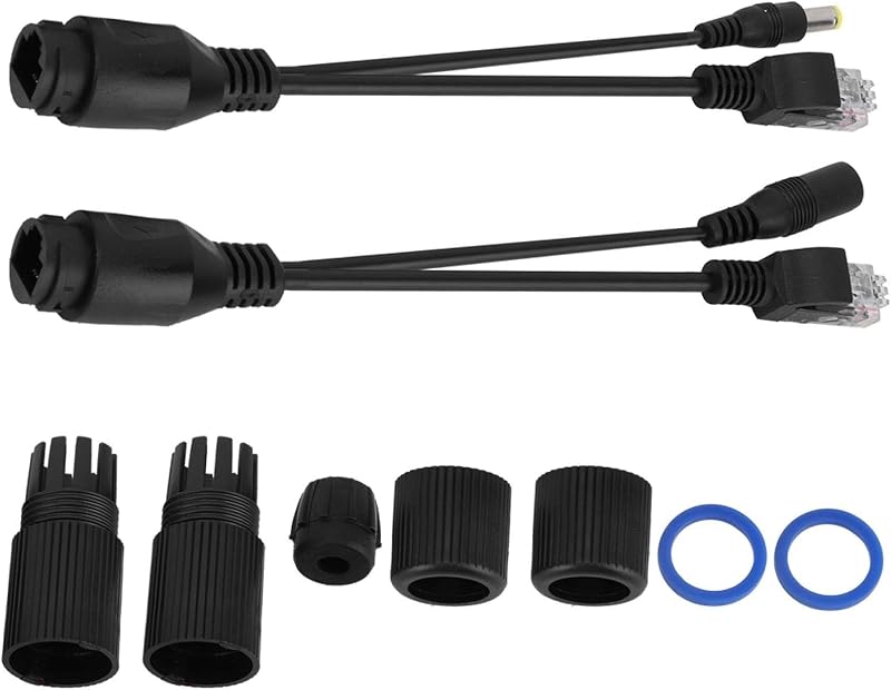 Yctze 12V PoE Adapter Passive Power over Ethernet Black