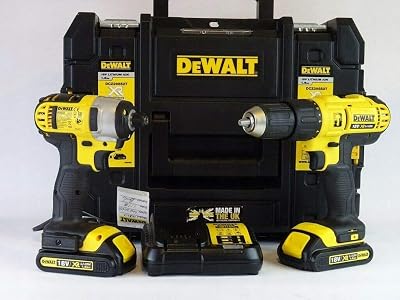 DEWALT 18V Cordless XR Li-ion Combi Drill Impact Driver Twin Pack DCZ298S2T