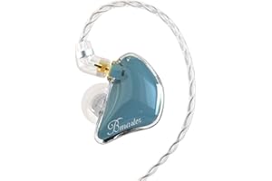 BASN Bmaster Triple Drivers in Ear Monitor Headphone with Two Detachable Cables Fit in Ear Suitable for Audio Engineer, Musician (Blue)