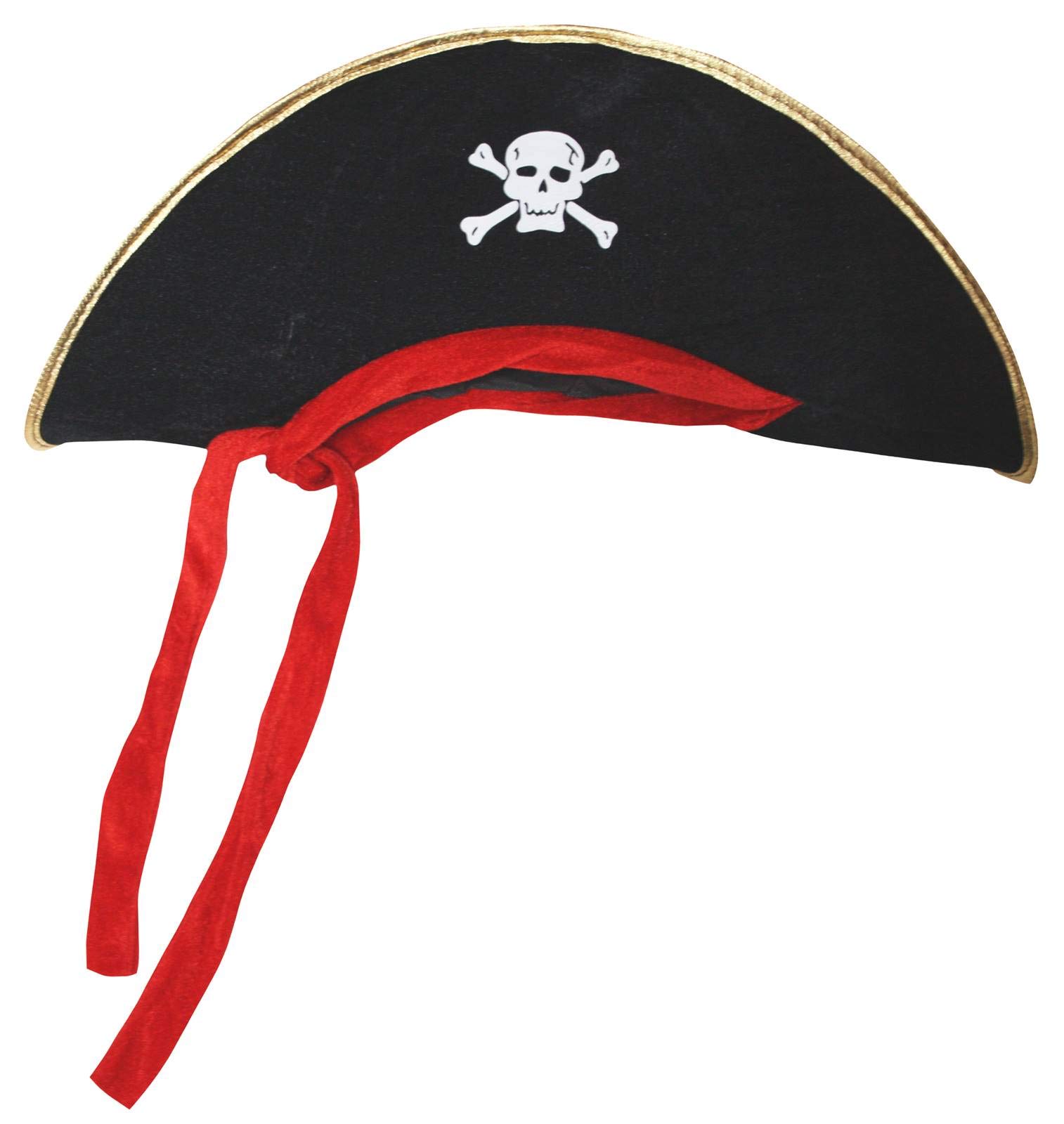 Petitebelle Pirate Hat Unisex Adult Costume (One Size, Black)