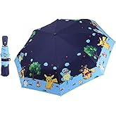 Rosavida Kids Folding Umbrella- Automatic Open- Cartoon- UV Protection- Travel Umbrella Compact Windproof for Girls Boys Women
