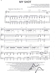 LIN-MANUEL MIRANDA HAMILTON SIGNED SHEET MUSIC MY SHOT BROADWAY COA