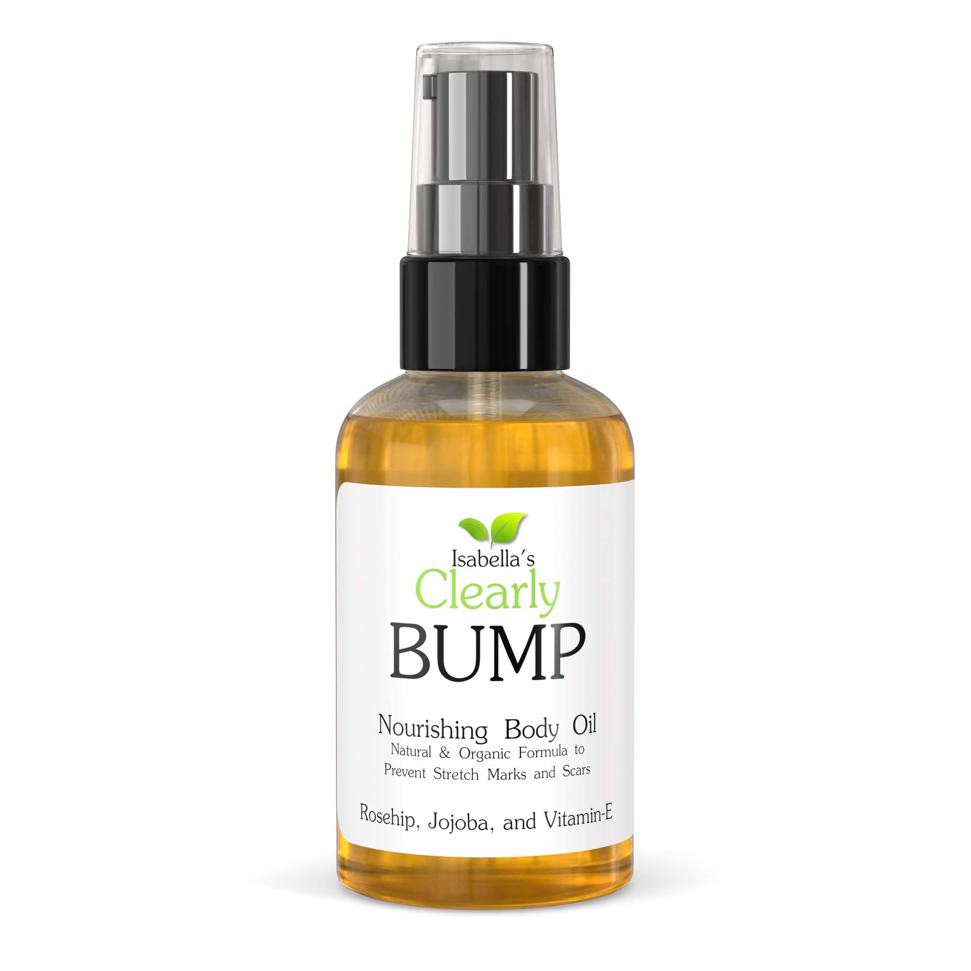 Isabella's Clearly BUMP, Organic Belly Oil for Moms and Moms to Be | Firming, Hydrating, Skin Nourishing Moisturizer for Skin Elasticity, Stretch Marks, Scars | Pregnancy, Maternity, Postpartum