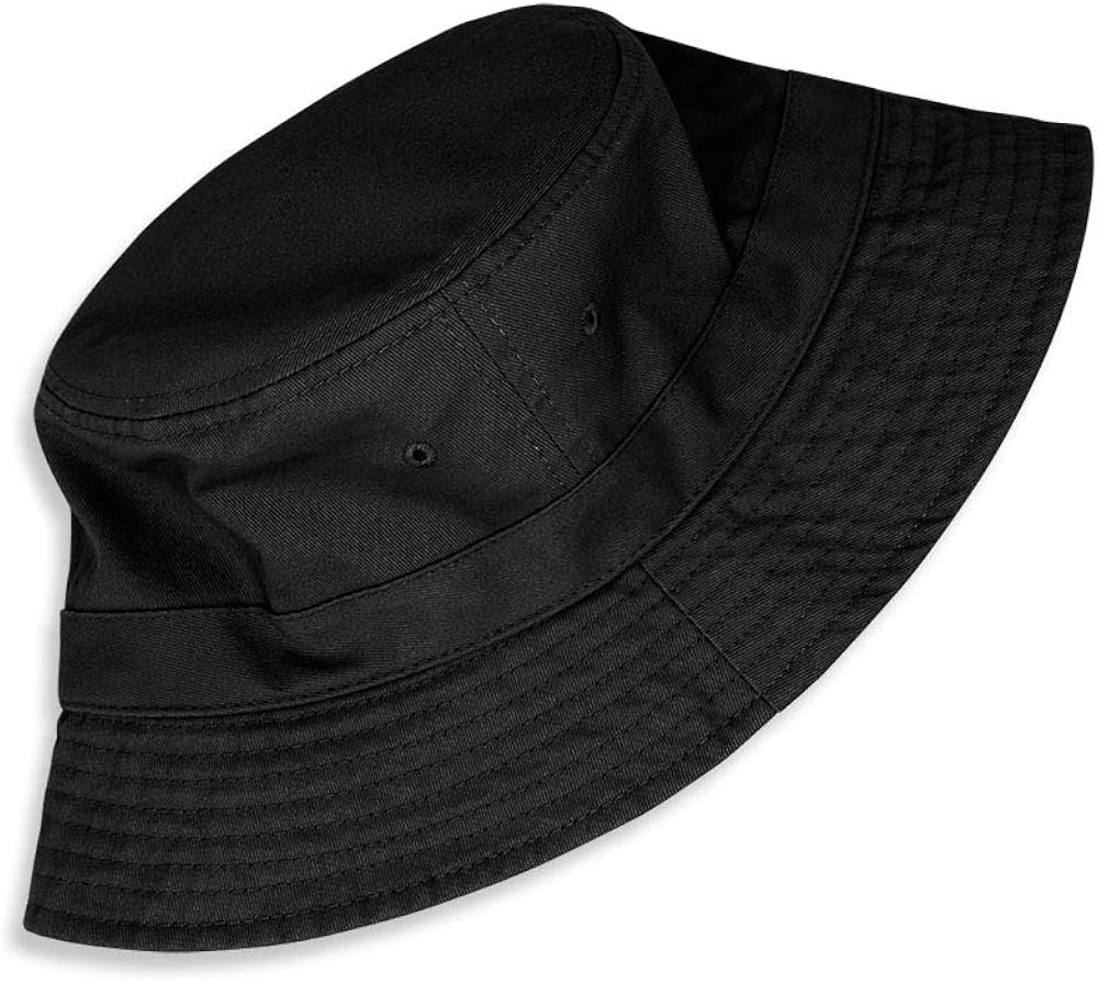 CHOK.LIDS Cotton Bucket Hats Unisex Wide Brim Outdoor Summer Cap Hiking Beach Sports (Black) at  Men’s Clothing store