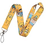 Pinstant Come Along With Me Adventure Time Cartoon Animated TV Show 17.7" Neck Lanyard Keychain Holder ID Badge Mobile Phone Pin Strap