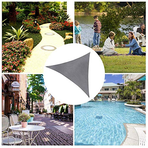 FBSPORT Sonnensegel Sonnenschutz für Terrasse Dreieckig 3.6x3.6x3.6 Wasserdicht Oxford Tuch 95% UV-Schutz für Garten… – Bild 3