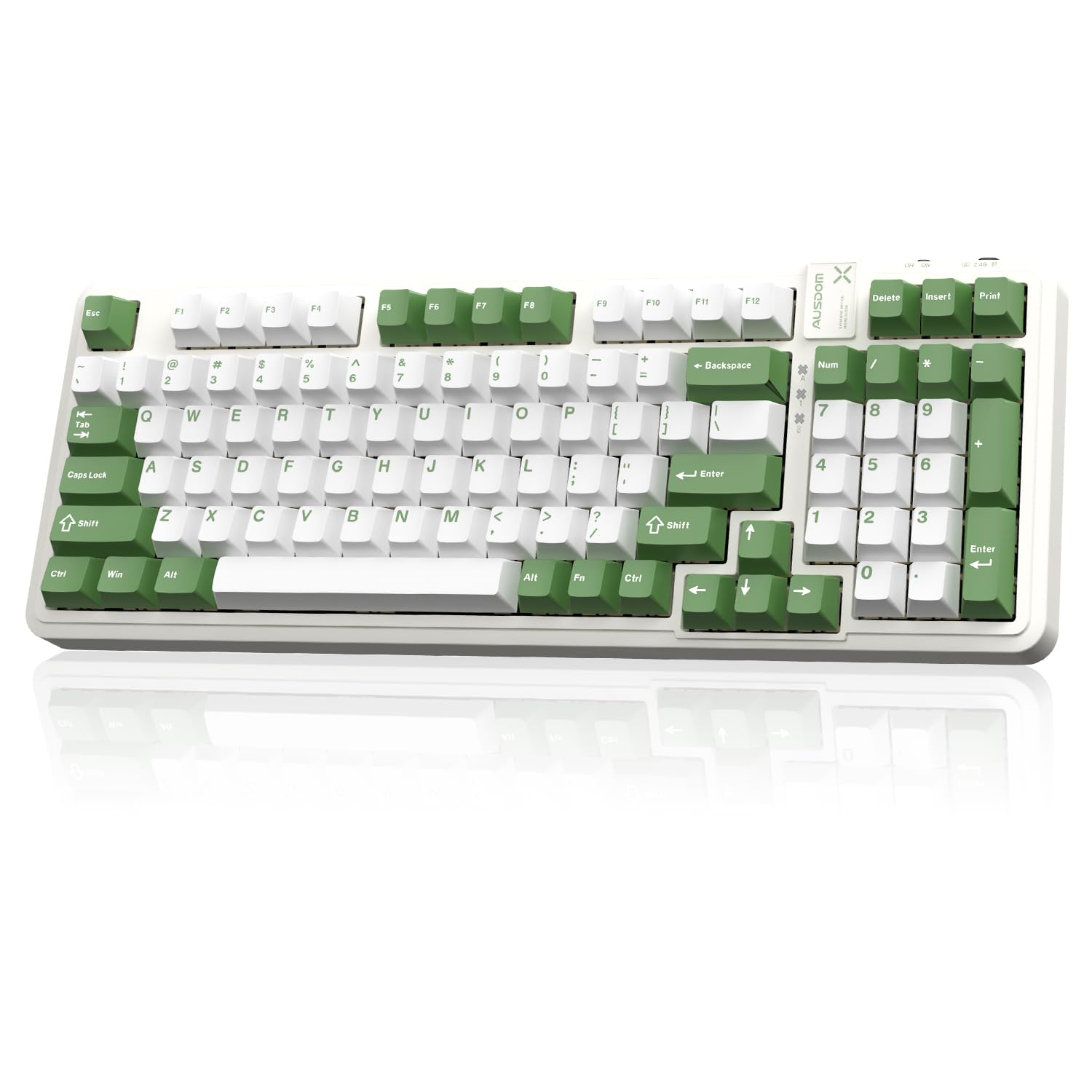 AUSDOM 98Pro Silent Mechanical Keyboard,Wireless Hot Swappable Gaming