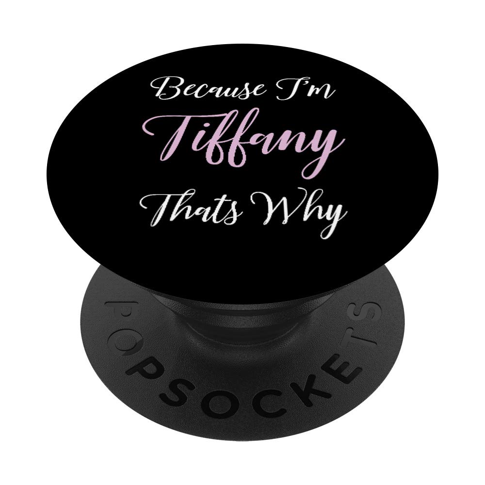 Tiffany Name Personalized Women Girl Cute Pink Black PopSockets Swappable PopGrip