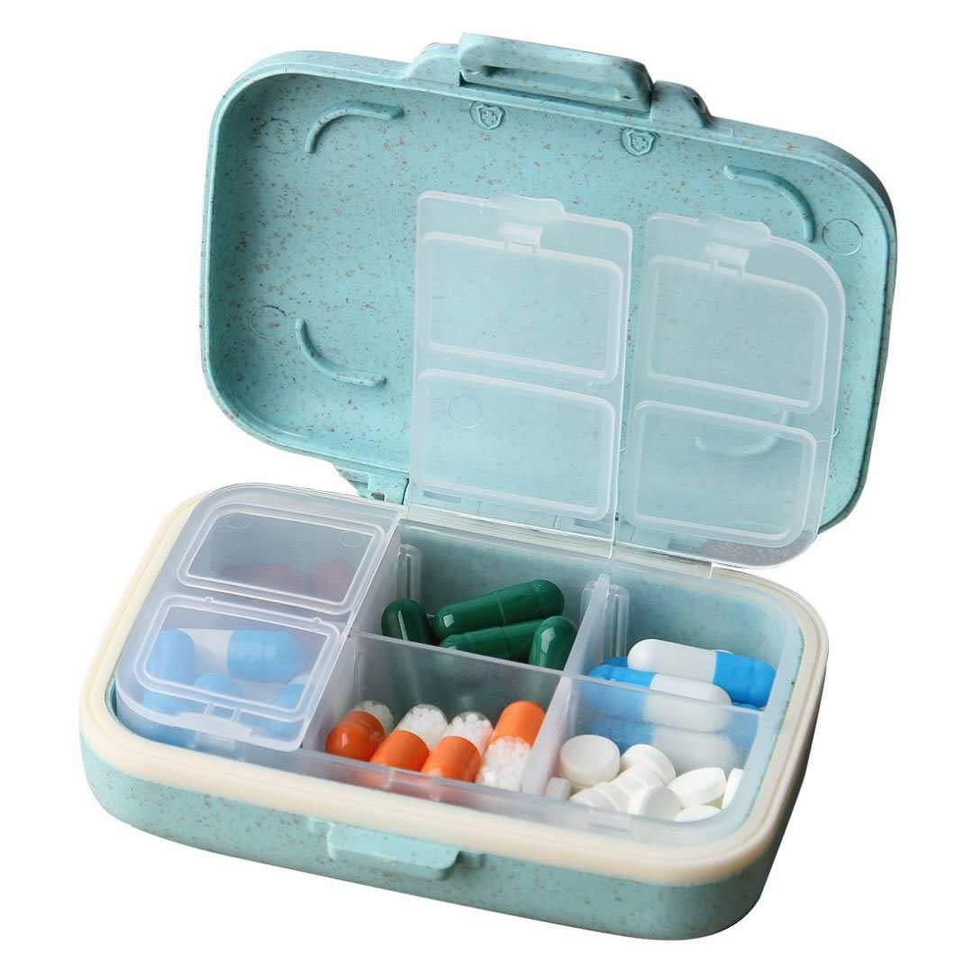 MOST ORIGINAL DESIGNM Small Pill Box Travel Vitamin Organizer Food Grade Hard