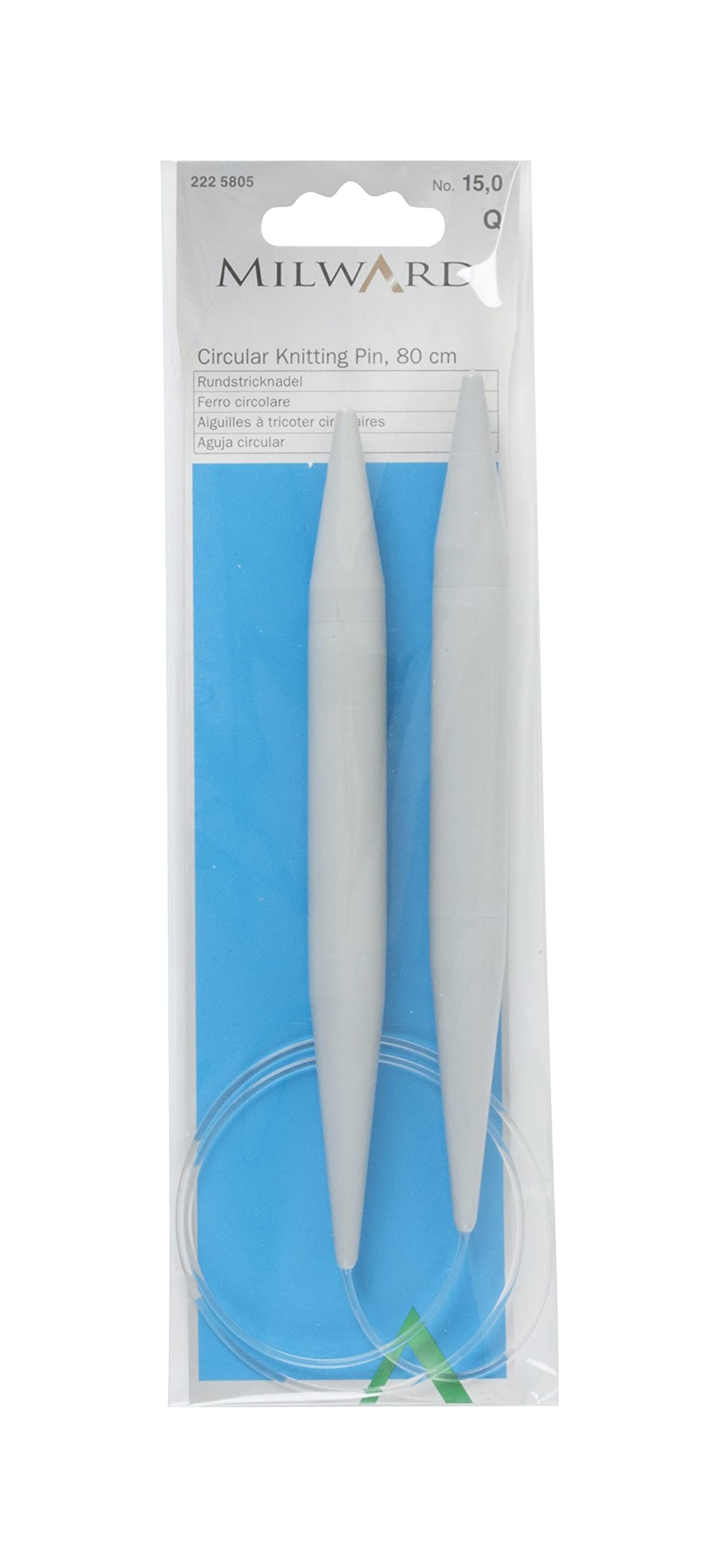 Fixed Circular Knitting Needles, 80cm, 15.0mm