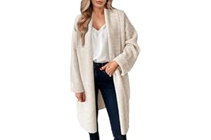 Saodimallsu Womens Long Cardigan Sweaters Chunky Open Front Oversized Slouchy Knit Fall Trendy Coatigan Jackets