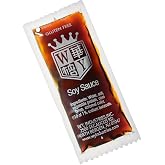 Soy Sauce Single-Serve Condiment Packets (10g Each) Gluten-Free &ndash; Ideal for Takeout, Meal Prep, and Travel Traditional Asian Flavor Made in USA (100, Soy Sauce)
