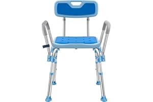 Brosive Shower Chair for Inside Shower,Shower Bench for Elderly and Disabled Heavy Duty Shower Seat Bath Chair with Arms and Back,Bathroom Chair for Bathtub Shower Chairs for Seniors for Shower Stall