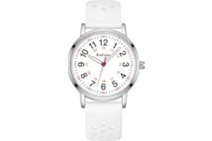 RioFoior Nurse Watches for Nurses,Nursing Students,Medical Professionals,Doctors,with Variety Colors,Second Hand and 24 Hour,Soft Breathable Colour Silicone Band.Easy to Read Waterproof Watch.