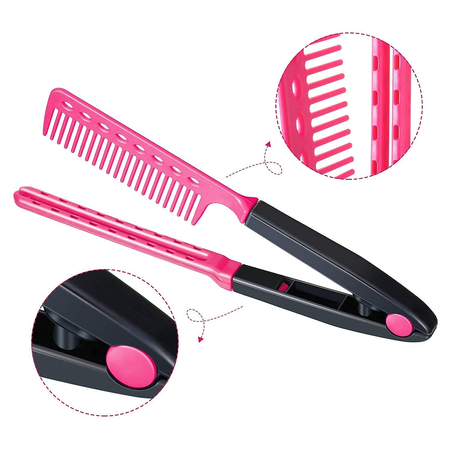 Silk Press Kit - Straight Silk Spray with Moroccan Argan Oil Heat Protector with Hair Straightener & Detangler Comb | Alcohol-Free | Heat Protectant up to 450°F | Flat-Ironing Blow-Drying | Unscented