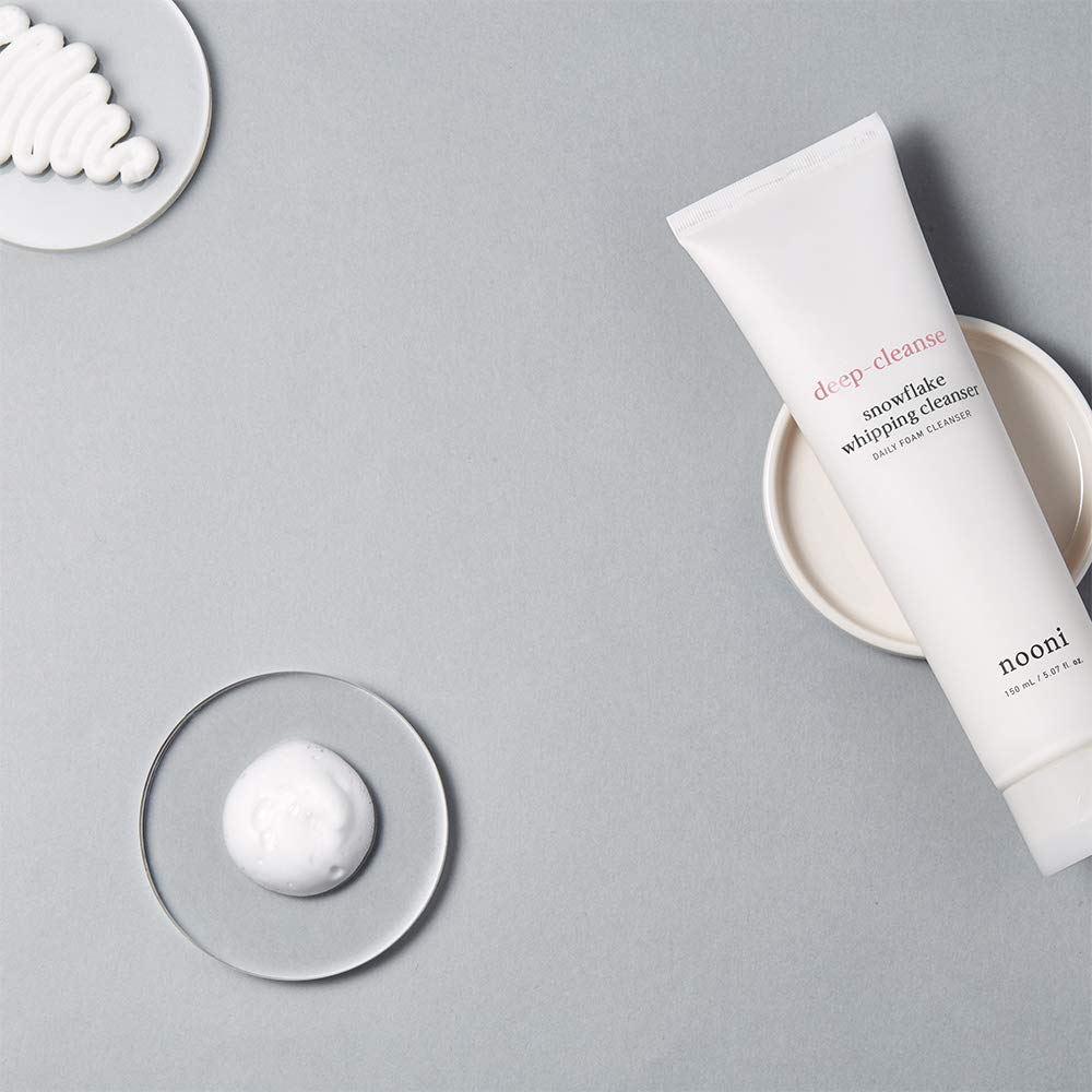 NOONI Snowflake Whipping Cleanser | Foaming Face Wash Cleanser Suitable All Skin Types | Korean Skincare: Beauty