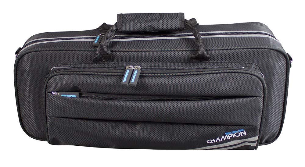Champion Trumpet Case With Backpack & Carry Straps & Accessory Pocket For Mute, Music Sheet & Phone. Suitable For Bb Tenor Trombone, Bb/F Trombone, Open Rap Models & Large Or Small Bore Models.