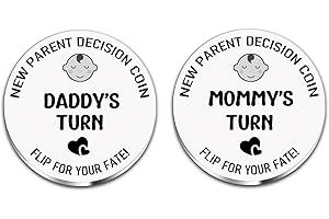 Funny Baby Decision Coin Gift for New Parents, Pregnancy Gift for Mom and Dad, Couples’ New Parent Presents for Halloween, Th