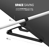 KEPLIN Space Saving Black Plastic Coat Hangers 20 Pack Swivel Non Slip view 2