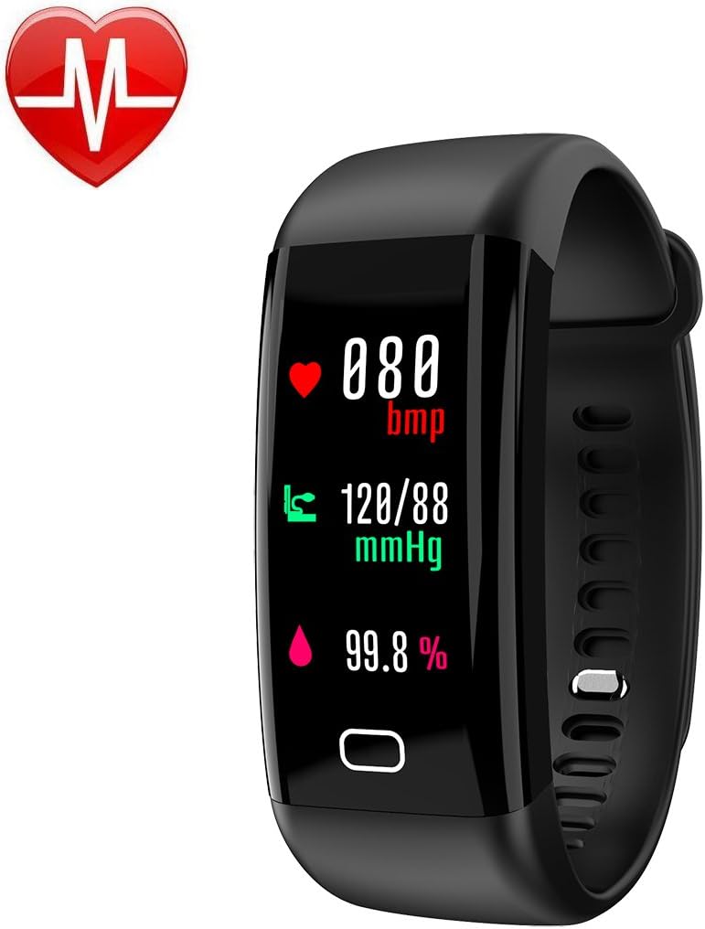 Vahulawa Smart Wristband F07 HR Fitness Tracker Bluetooth Sport Bracelet for Xiaomi iOS Android Smart Band PK Mi Band Huawei red (07Black)