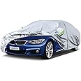 KouKou 6 Layers Car Cover Waterproof All Weather for Automobiles, Outdoor Full Exterior Covers Universal Fit BMW 3 Series 328i 330i, Toyota Corolla,Honda Civic,Chevy Cruze etc.(185 X 70 X 59 inches)